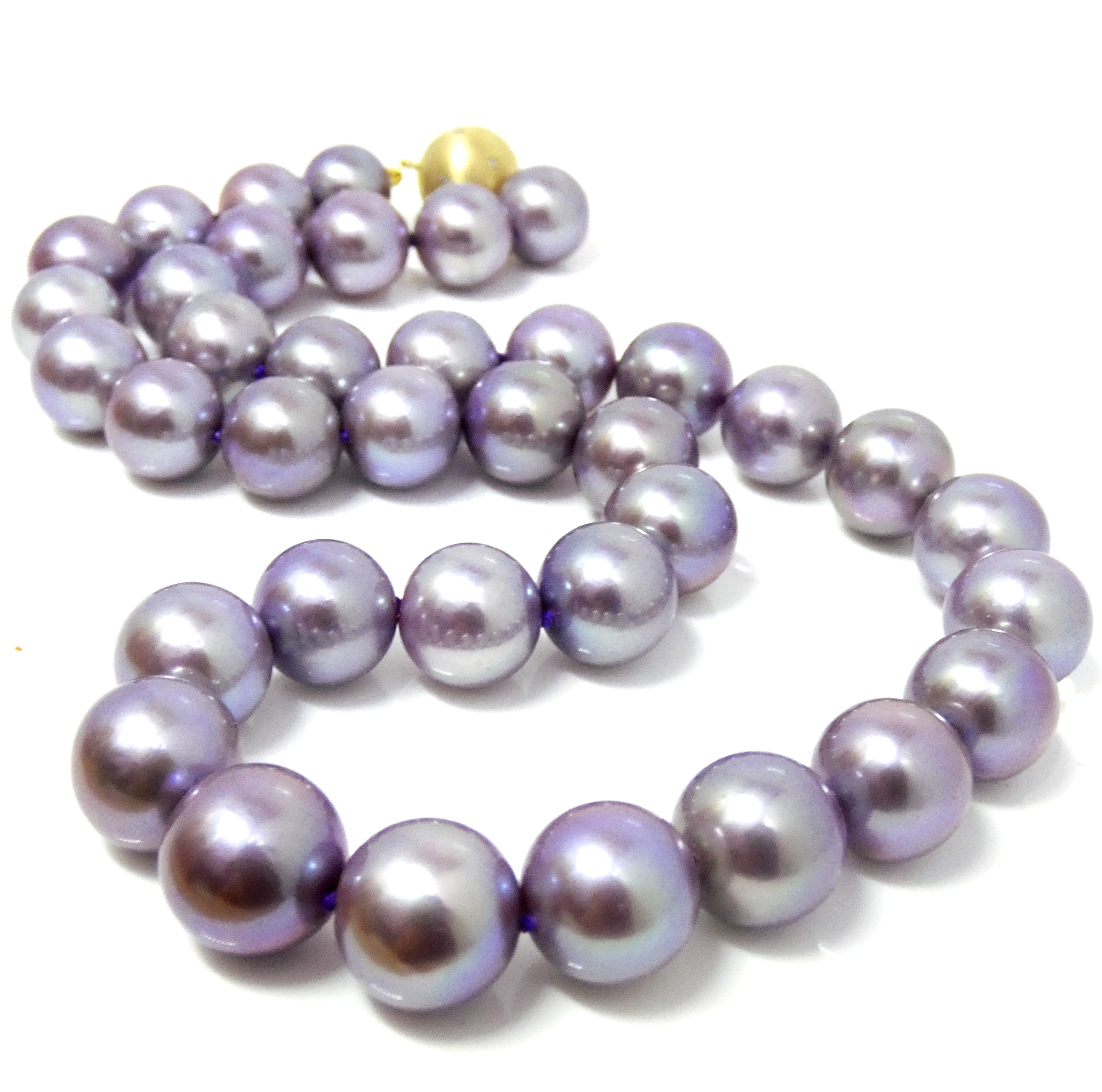 Violet/Purple Edison 10.5-11.8mm Pearls Necklace